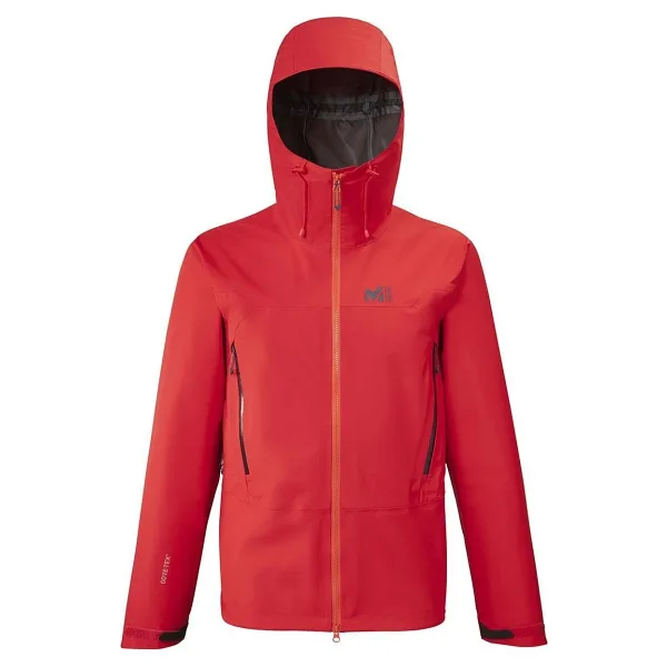 Millet Kamet Light Gore-Tex MIV7739-9040 Kapüşonlu Kırmızı Erkek Su Geçirmez Mont