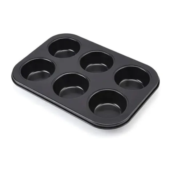 Muffin Kek Kabı ve Cupcake Fırın Tepsisi - Yapışmaz Metal Hamur,Muffin Kabı, Cup Cake Pişirme Tepsisi, Fırın Uyumlu Kek Kalıbı Yüksek Sıcaklığa Dayanıklı (6 Gözlü)