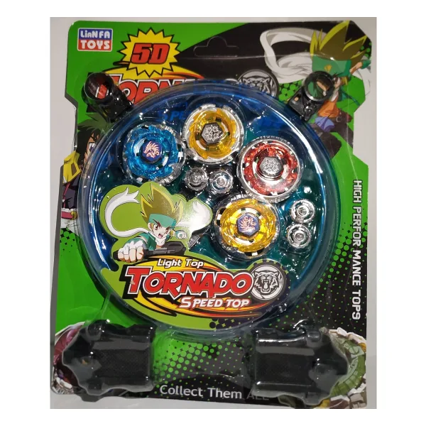 My Bebish Metal Fushion Tornado Beyblade 4'lü Arenalı Oyuncak Set