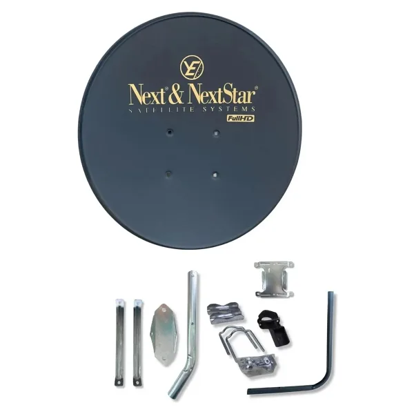 Next Televizyon Canak Anten Takimi Siyah Full Set 80Cm Canak Anten + Ciftli Lnb + Kablo