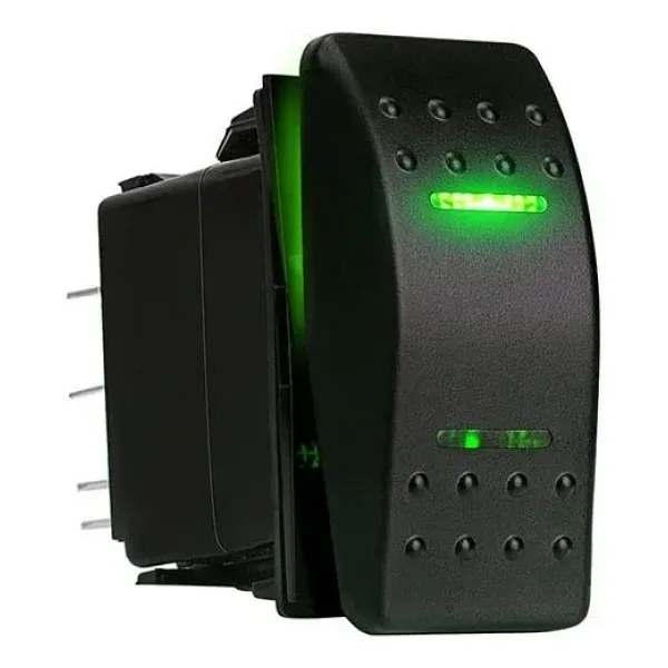 ON-OFF Yeşil Işıklı Anahtar 5-Pin 12V-24V
