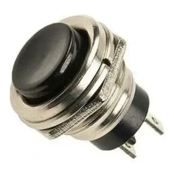 PBS26 16mm Push Buton - Siyah