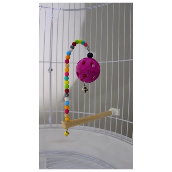 Petistera Zilli Toplu Ahşap Kuş Tüneği 13 cm