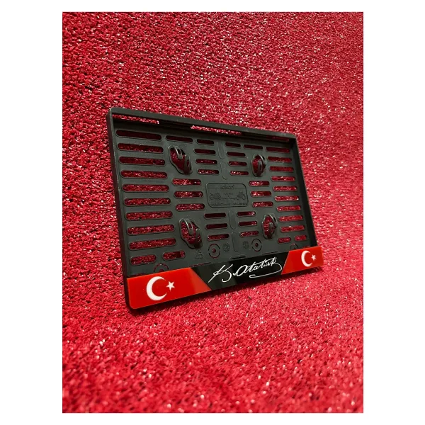 PP Plakalık Motosiklet Plakalığı K.ATATÜRK İmzalı ve AY Yıldız Logolu Motor Plakalık