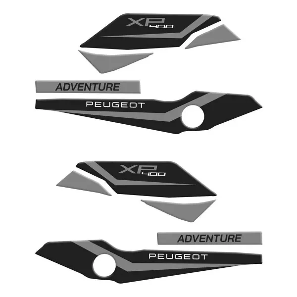 Redline Grafik Peugeot XP-400 Uyumlu Elcik koruyucu Pad Set Siyah Gri Redline Grafik