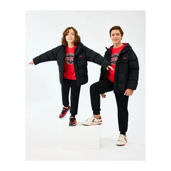 Skechers Puffer SK2520054 Kapüşonlu Çocuk Şişme Mont