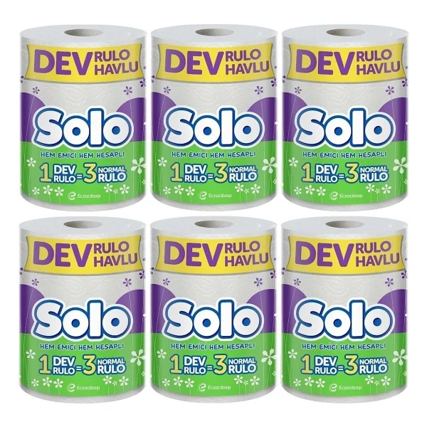 Solo Dev Rulo 1=3 6'lı Kağıt Havlu