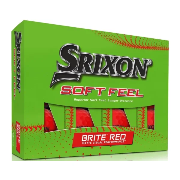 Srixon Yumuşak Hissediyorum 13 Brite Kırmızı Golf Topları