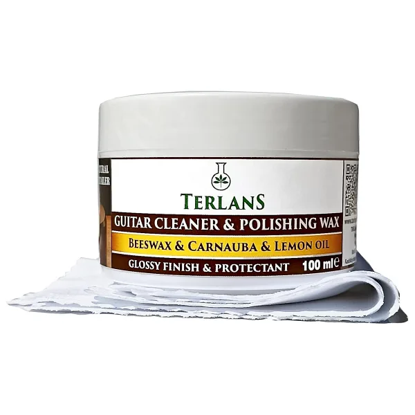Terlans Gitar Gövde Klavye Temizleyici Parlatıcı Koruyucu Vaks Krem 100 ml Guitar Cleaner & Polishing Wax