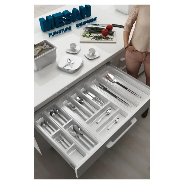 tify Mutfak Çekmece Içi Kaşıklık 74Cm X 48Cm Yanlar Ve Boydan 4Cm Kesilebilir, Beyaz