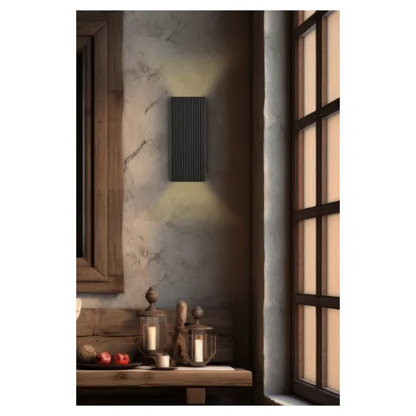 Trend Kitchen Eclora Modern Bohem Tarzı Dekoratif Ahşap Pilli Siyah Duvar Apliği