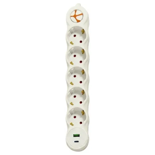 Tunçmatik Powerstrıp 5'Li Type-C + Usb'li Anahtarlı 3 Metre Grup Priz Tsk19064