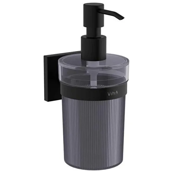 VitrA Root A4480736 Sıvı Sabunluk, Mat Siyah, Duvardan