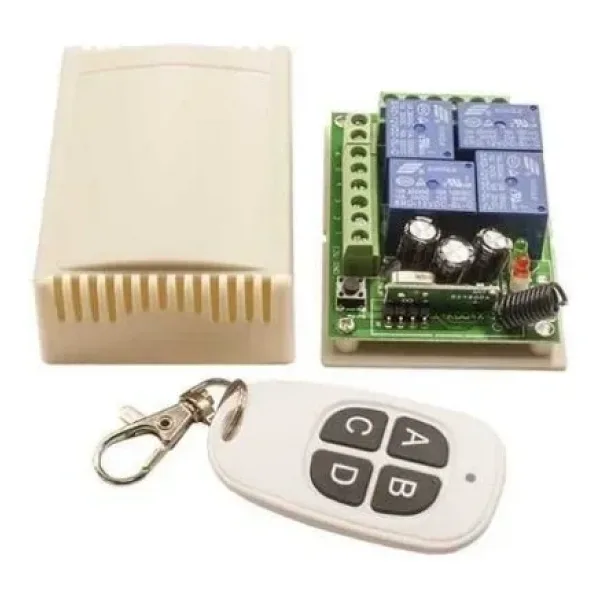 4 Kanal 12V RF Uzaktan Kumanda Alıcı Verici Modül Seti