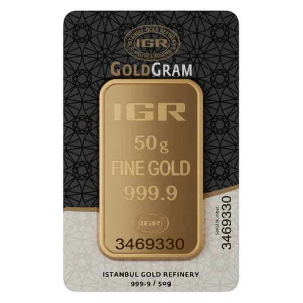 50 gr 24 Ayar 999.9 Milyem Gram Altın