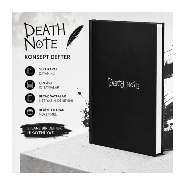 A5/80Yp/70Gr./Death Note Konsept Defter - 421-Siyah - Ciltli Defter , Konsept Defter , Fantazi Defter