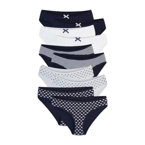 ALYA UNDERWEAR Kız Çocuk Külot, Pamuklu, Rahat Kız Çocuk Slipleri 10'lu Paket (X21, 12-13 Yaş)