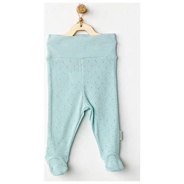 Andywawa Jacquard Patikli Bebek Pantolonu AC24706 Yeşil 0-3 Ay