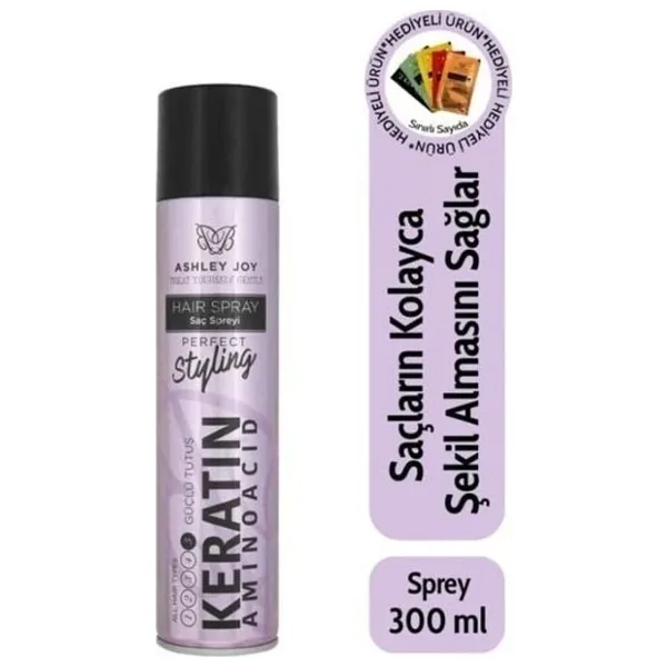 Ashley Joy Güçlü Tutuş Saç Spreyi 300 ml