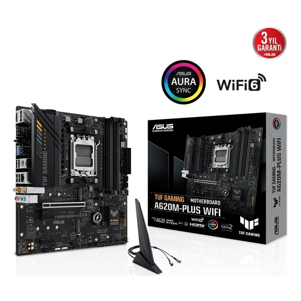 Asus TUF Gaming A620AM-Plus Wi-Fi AMD AM5 DDR5 Micro ATX