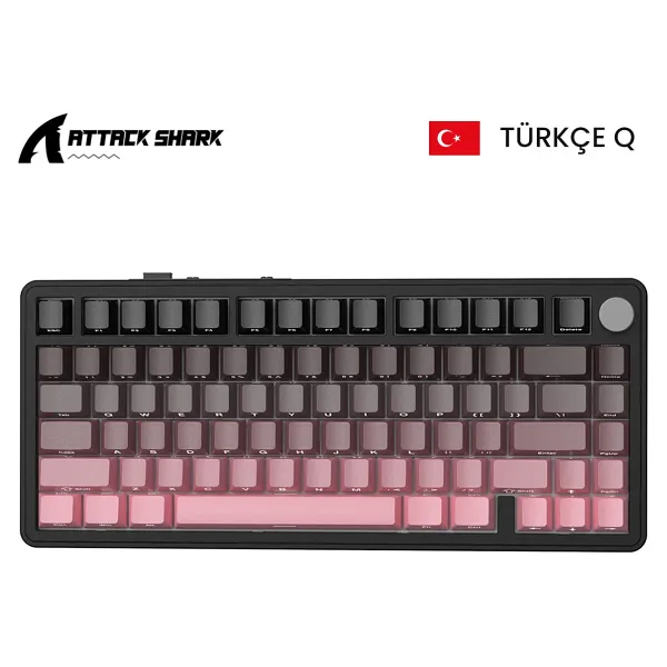 Attack Shark X85 RGB ingilizce Kablolu/Kablosuz Mekanik Oyuncu Klavyesi