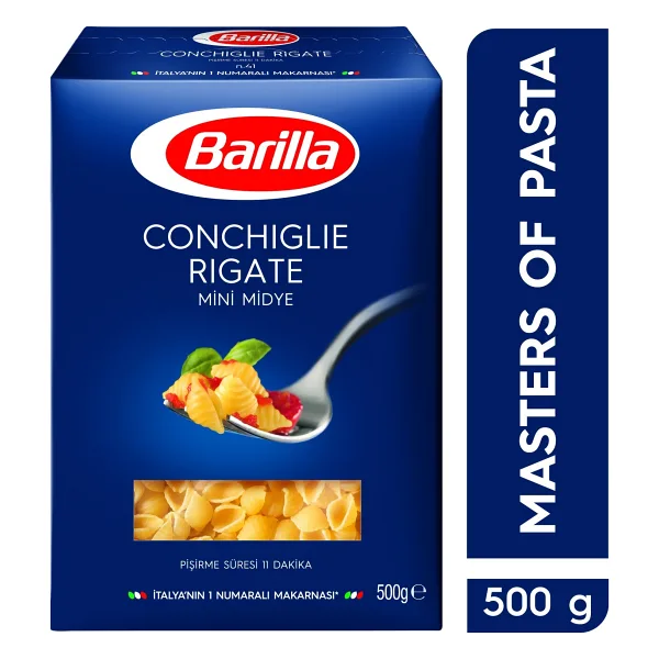 Barilla Conchiglie Rigate - Mini Midye Makarna 500 gr
