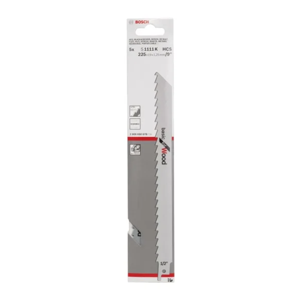 Bosch S 1111 K 175mm 5'li Eko. Ahşap Panter Testere Bıçağı 2608650678