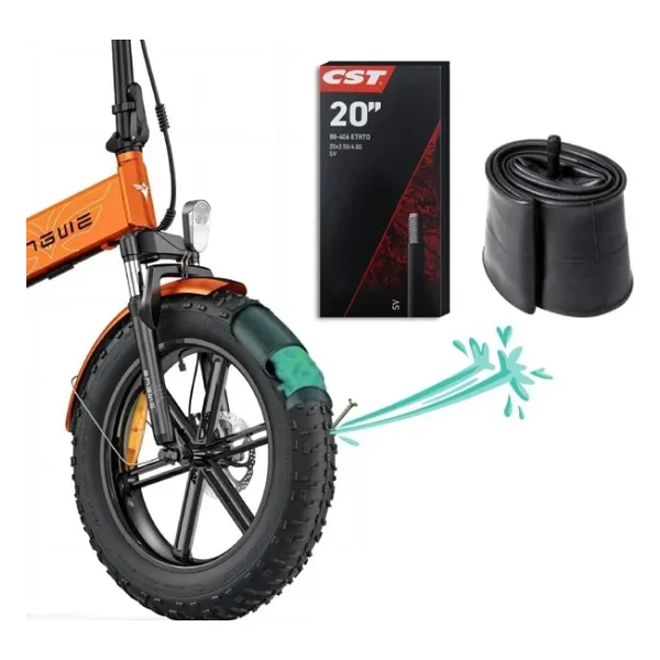 CST Cst 20x4.00 Jelli Sıvılı Fat Bike Elektrikli Bisiklet İç Lastik Siyah