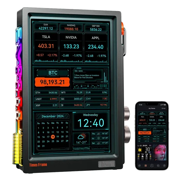 Divoom Times Frame 10.1 Akıllı Kişiselleştirilebilir Dijital Çerçeve, 64GB Siyah