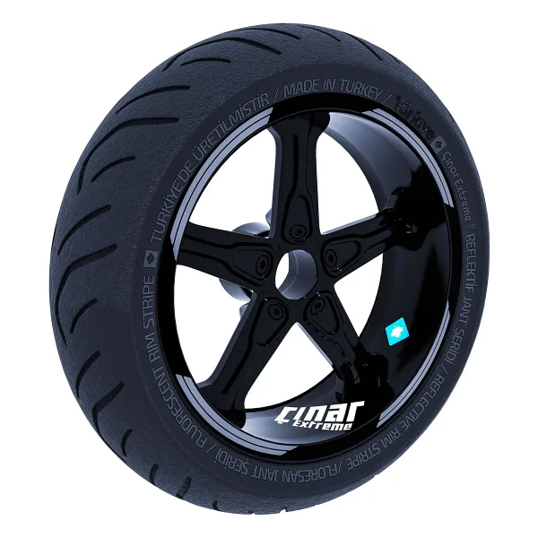 Double Stripe Tasarımlı Taş Grisi Jant Şeridi Sticker Çınar Extreme
