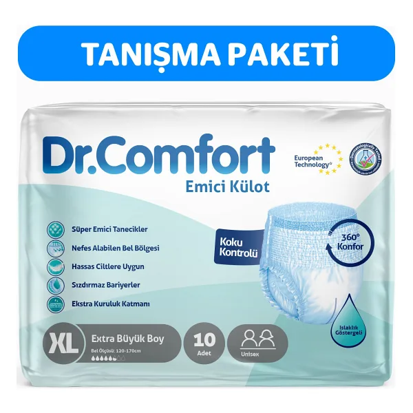 Dr.Comfort Emici Külot Ekstra Büyük Boy XL 10'lu Hasta Bezi