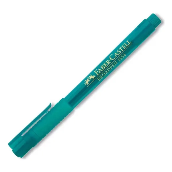 Faber-Castell 1554 Broadpen Turkuaz Keçeli Kalem