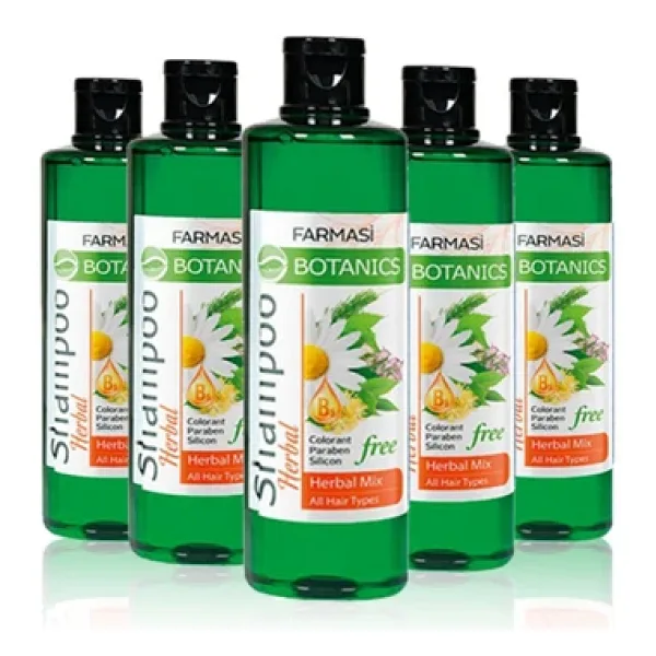 Farmasi Botanics Herbal Mix Şampuan 500 ml 5 Adet
