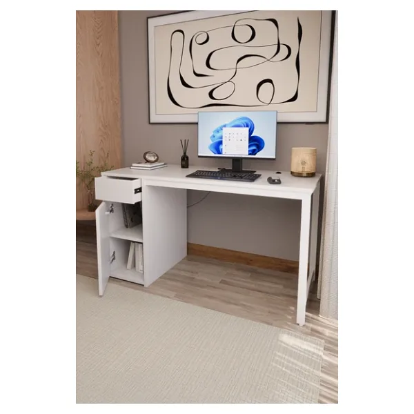 Flinder Kesonlu Çalışma Masası 140x60 cm Kesonlu Bilgisayar Masası & Ofis Masası