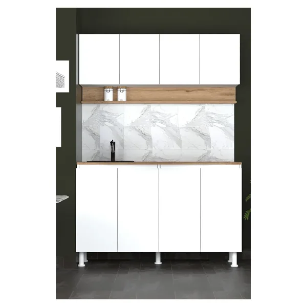 Fly Mobilya 140 Cm Venda Mutfak Dolabı, Mini Mutfak Dolabı, Çok Amaçlı Dolap