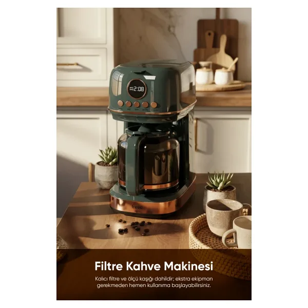 Fressi Velluto FR-FC09 Yeşil Filtre Kahve Makinesi