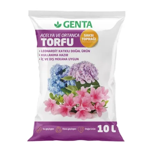 Genta 10 lt Ortanca Ve Açelya Torfu Toprağı