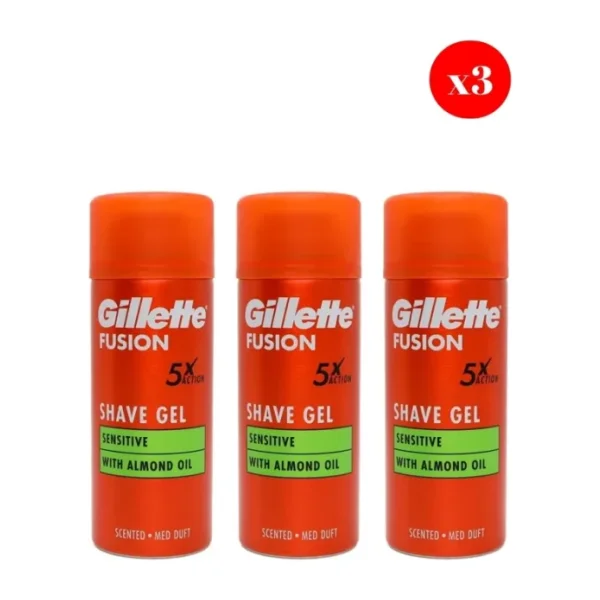 Gillette Fusion5 Ultra Sensitive Traş Jeli 75ml X3 Adet
