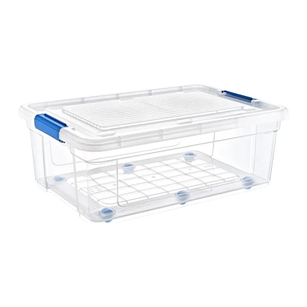 Glassy Şeffaf Tekerlekli 60 L Saklama Kabı - 47,5x69,5x27,5 (h) cm