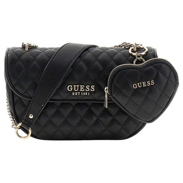 Guess Atabey Dönüştürülebilir Çapraz Askılı Kadın Siyah Omuz Çantası HWQG9894210-BLA