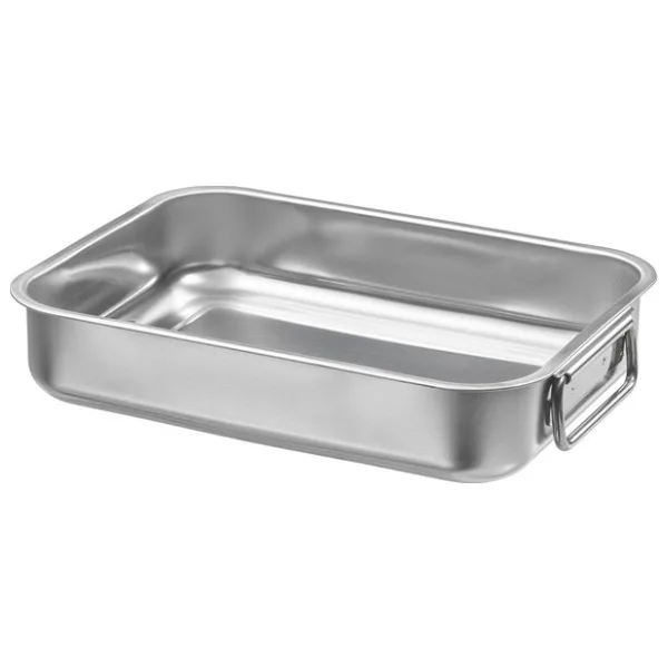 IKEA Metal Fırın Kabı Paslanmaz Çelik 26 x 20 cm - 26 cm - Gümüş