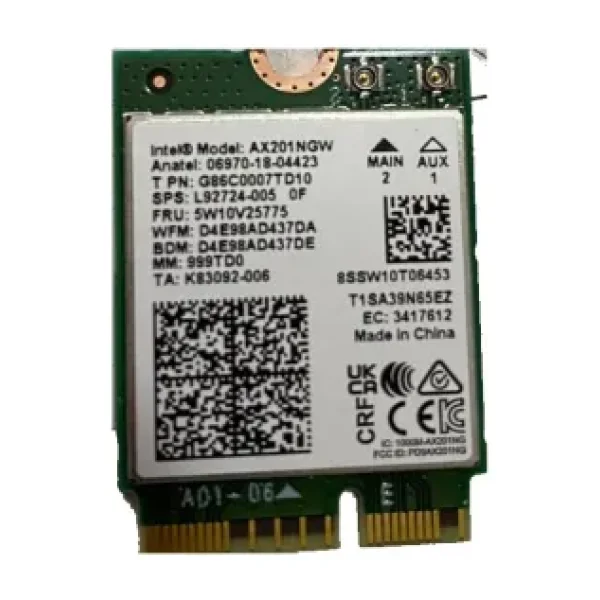 İntel Wi-Fi 6 Ax201 Bluetııth 5.0 Wifi Kart (Anten Yok)