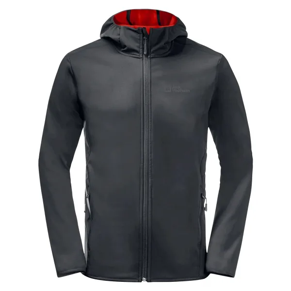 Jack Wolfskin Bornberg Hoody 1307471-6350 Kapüşonlu Antrasit Erkek Softshell Mont