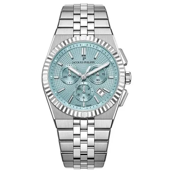 Jacques Philippe Virtus Chrono JPQGC10513X6LB Açık Mavi Erkek Kol Saati