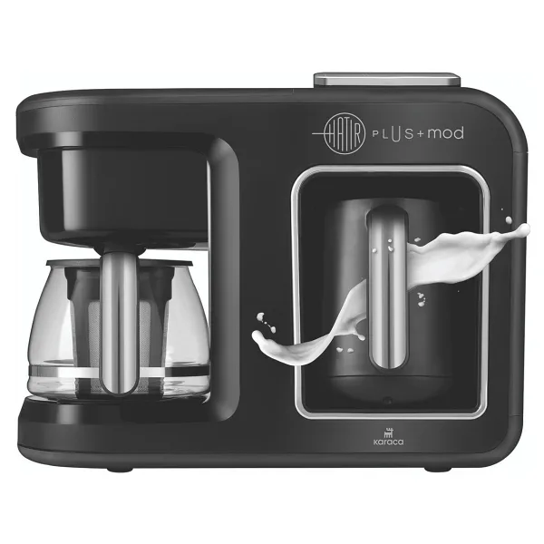 Karaca Hatır Plus Mod 5in1 Black Chrome Çay ve Filtre Kahve Makinesi