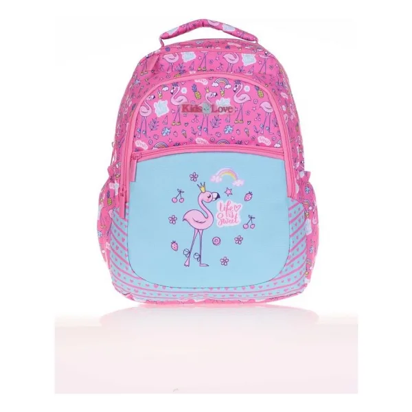Kaukko L5107 Kids Love Paterned Flamingo Okul Sırt Çantası