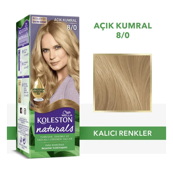 Koleston Naturals 8.0 Açık Kumral Saç Boyası