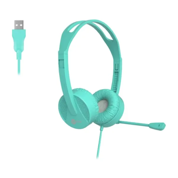 Lenovo Lecoo HT106 Turkuaz USB Kablolu Kulak Üstü Kulaklık