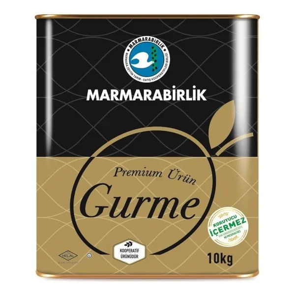 Marmarabirlik Gurme 10 kg M (261-290) Teneke Yağlı Sele Siyah Zeytin