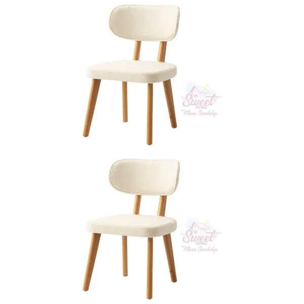 Masal Ahşap Gürgen Sandalye 2 Lı Set Cafe,Restaurant,Mutfak,Salon,Yemek Odası Sandalyesi